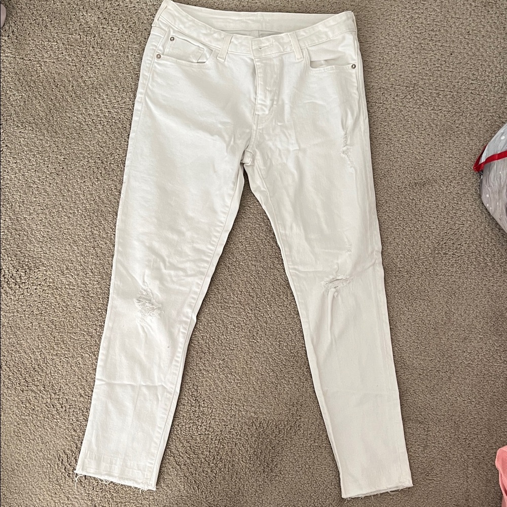 Zara Women's White Skinny Jeans